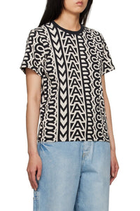 T-shirt imprimé Monogram - Black & Ivory