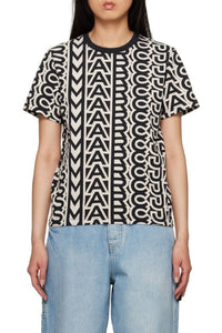 T-shirt imprimé Monogram - Black & Ivory