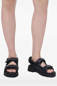 Sandales J Marc Sunny en cuir - Black