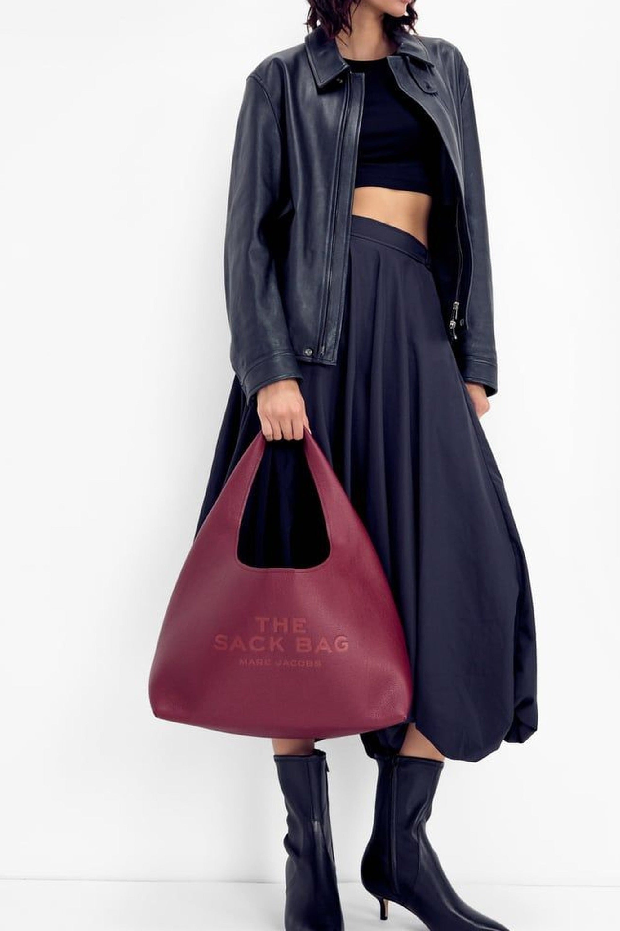 Sac The Sack x A.P.C en cuir - Cherry