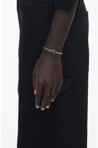 Bracelet Bouton en laiton - Silver & Black