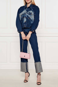 Mini sac The Dual Chain en cuir - Ribbon Pink