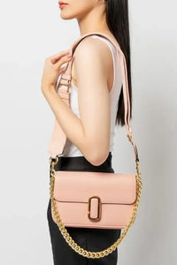 Sac The Shoulder Bag en cuir - Rose