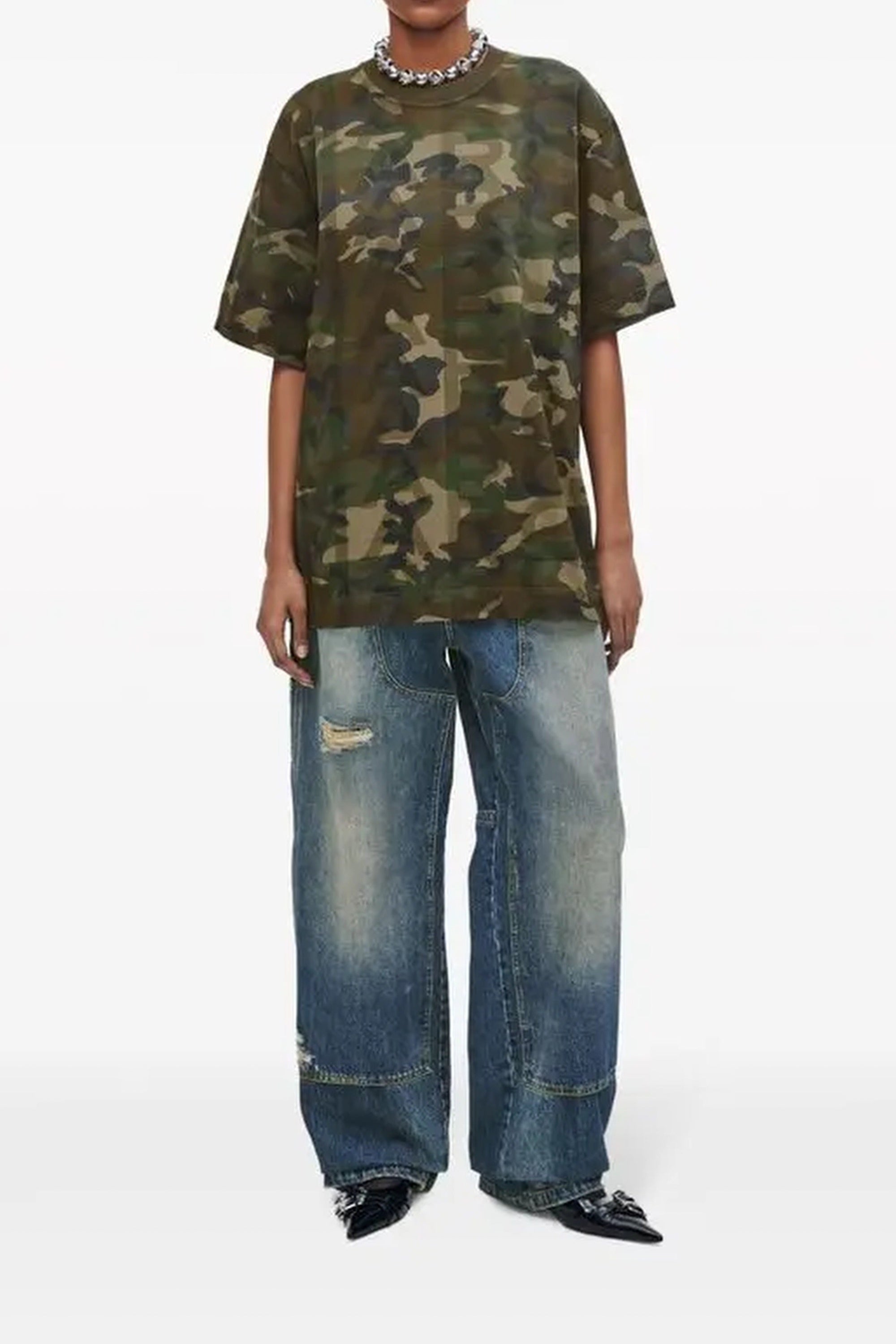 T-shirt à col rond - Camo Multicolor