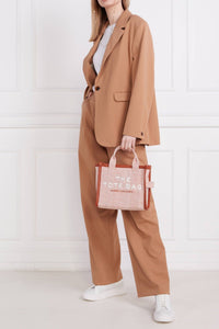 Petit sac à bandoulière The Tote Bag en tissu - Orange Rust