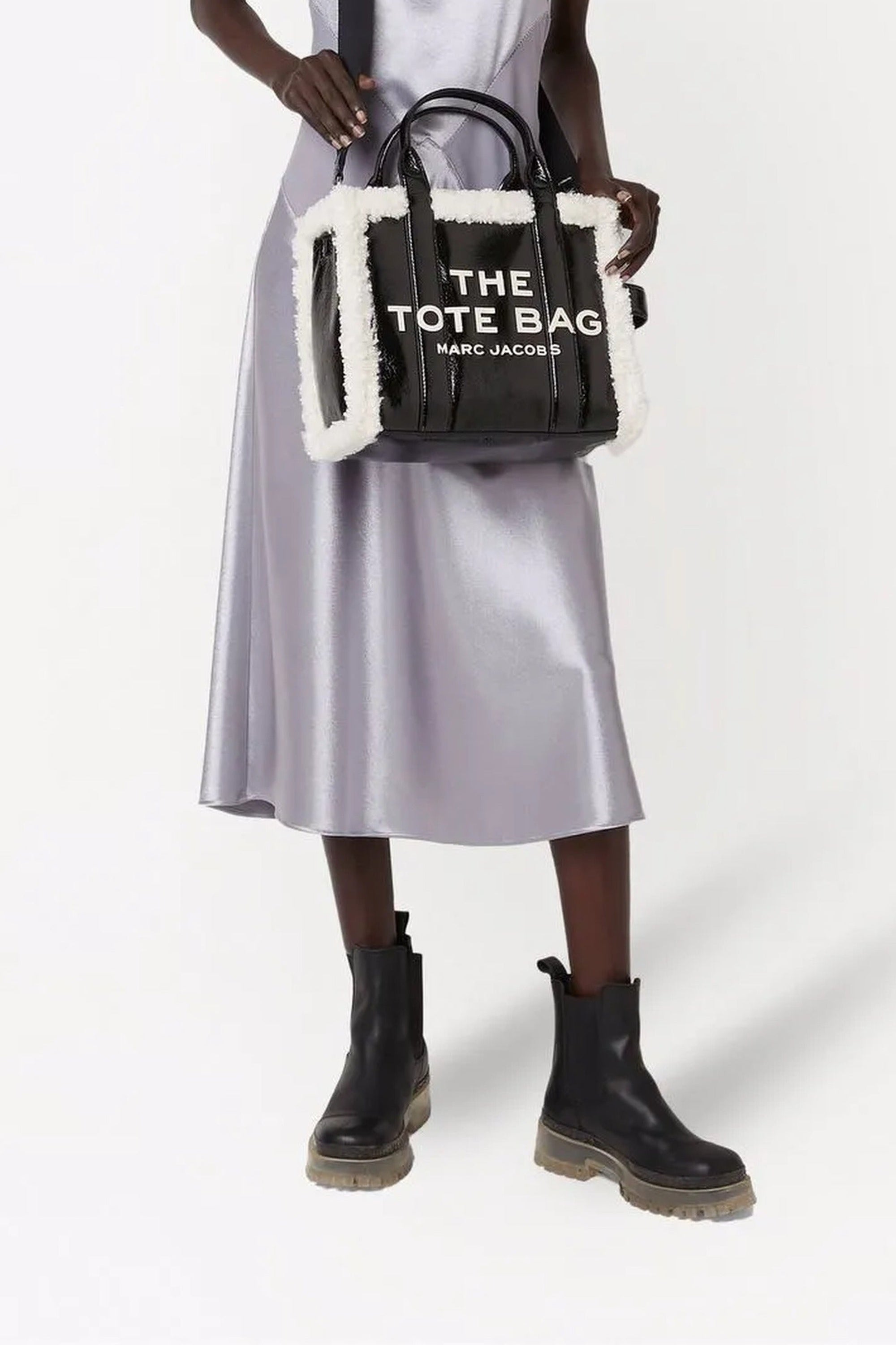 Sac cabas The Tote Bag en cuir - Black & White