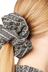 Élastique Monogram pour cheveux - Natural Jacquard