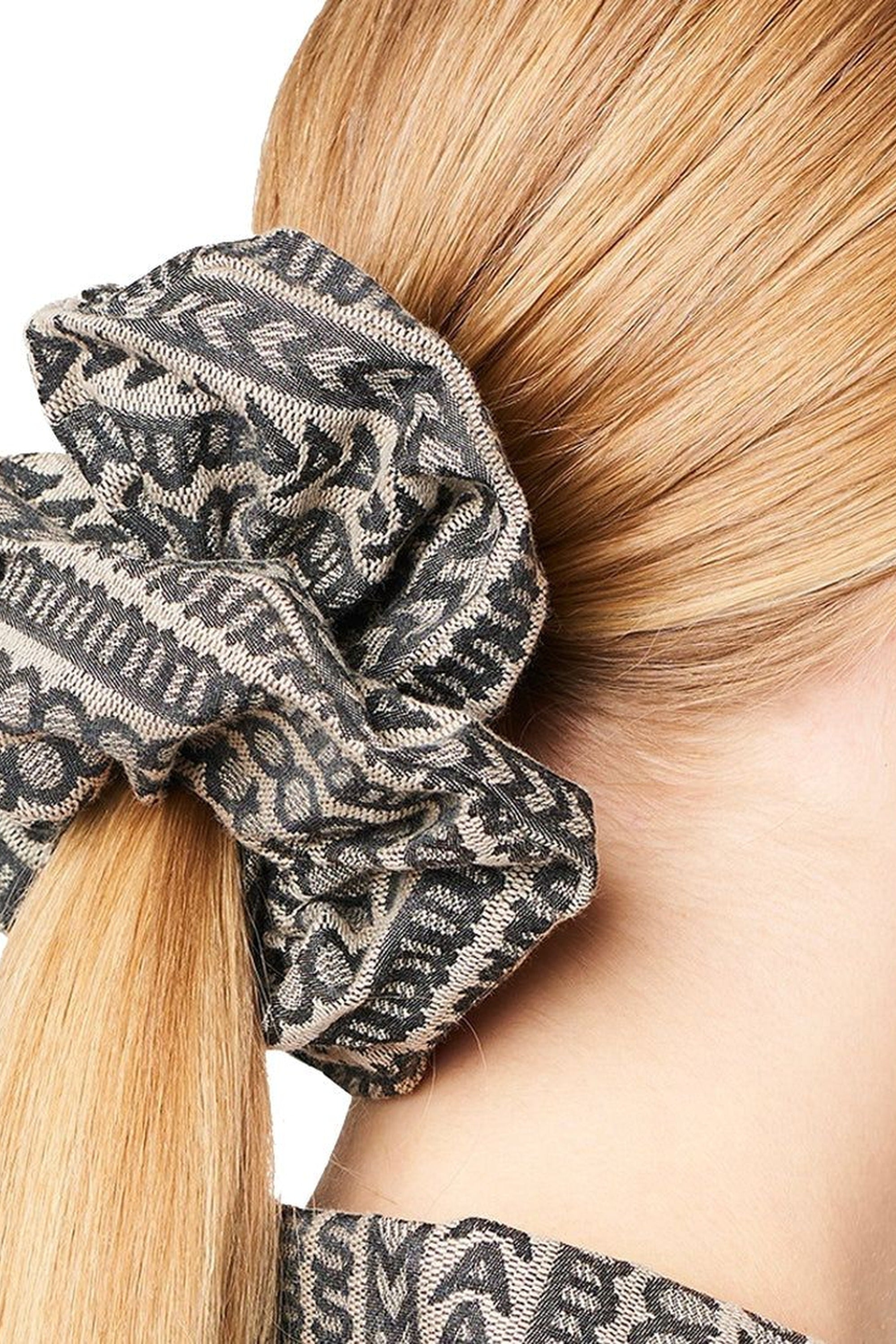 Élastique Monogram pour cheveux - Natural Jacquard