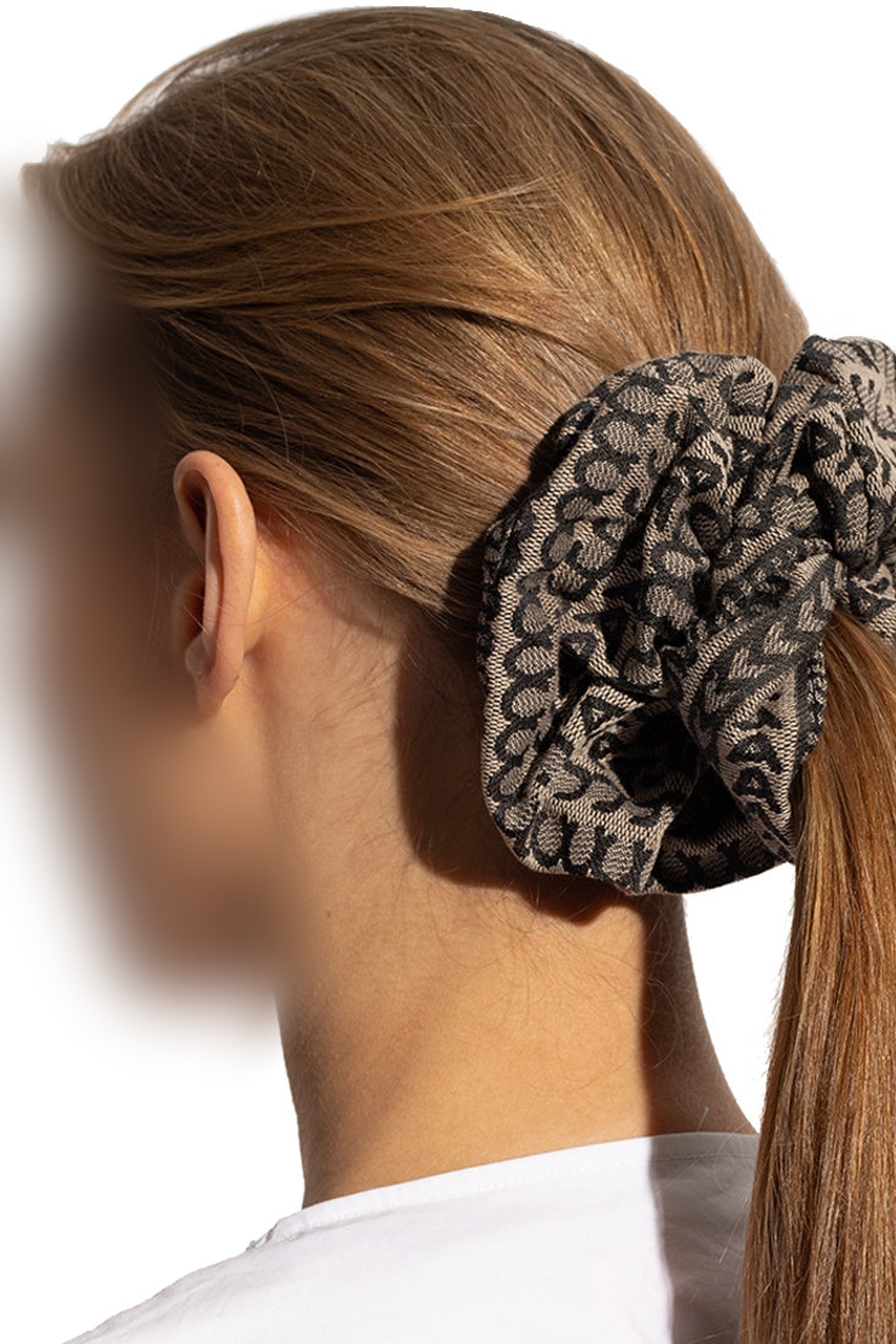 Élastique Monogram pour cheveux - Natural Jacquard