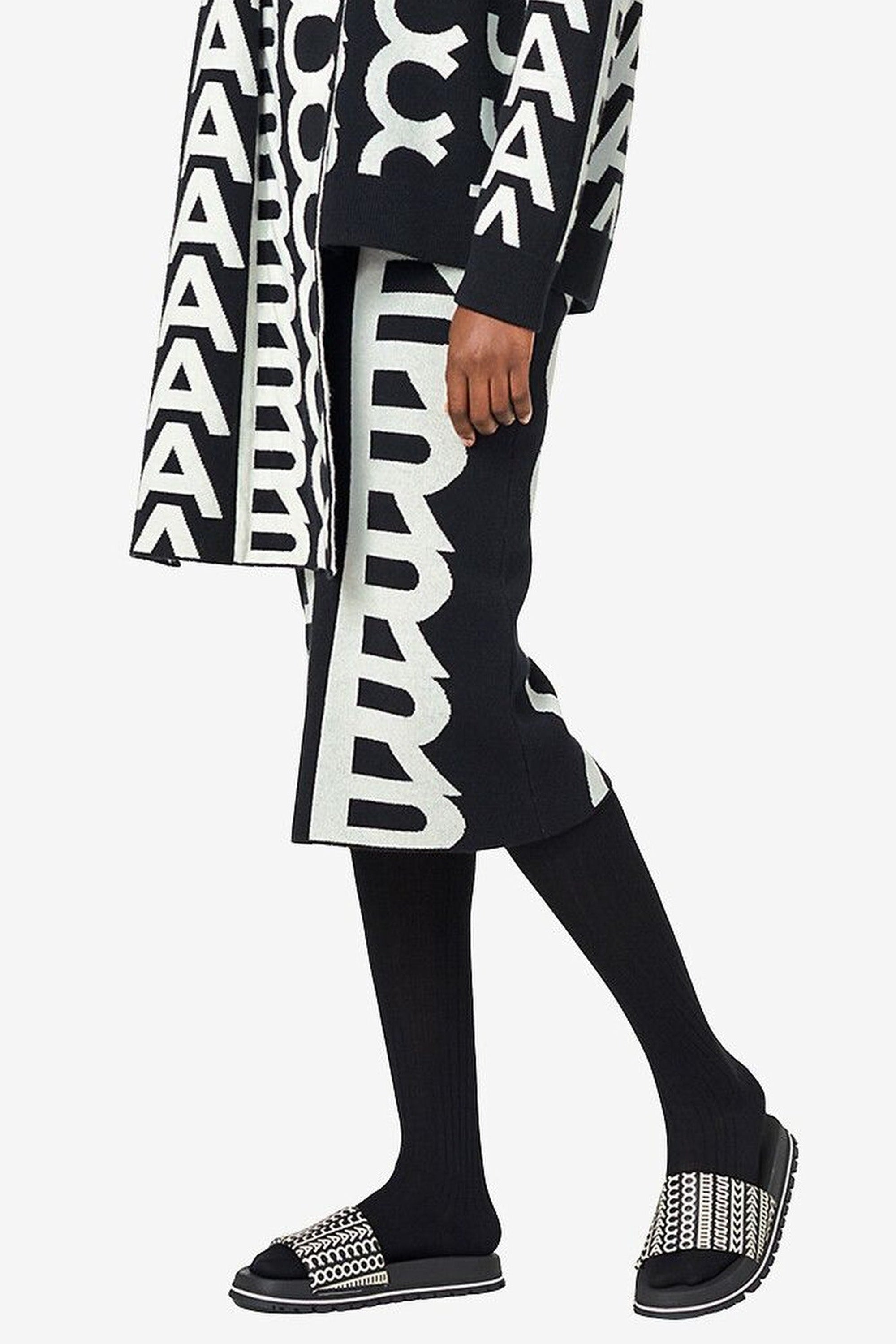 Mules Monogram en cuir - Black & White