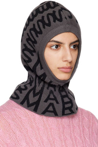 Cagoule Monogram en laine - Black & Charcoal