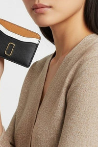 Porte-cartes Snapshot en cuir - Honey Ginger Multicolor