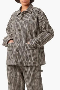 Veste à poches multiples - Beige Multicolor
