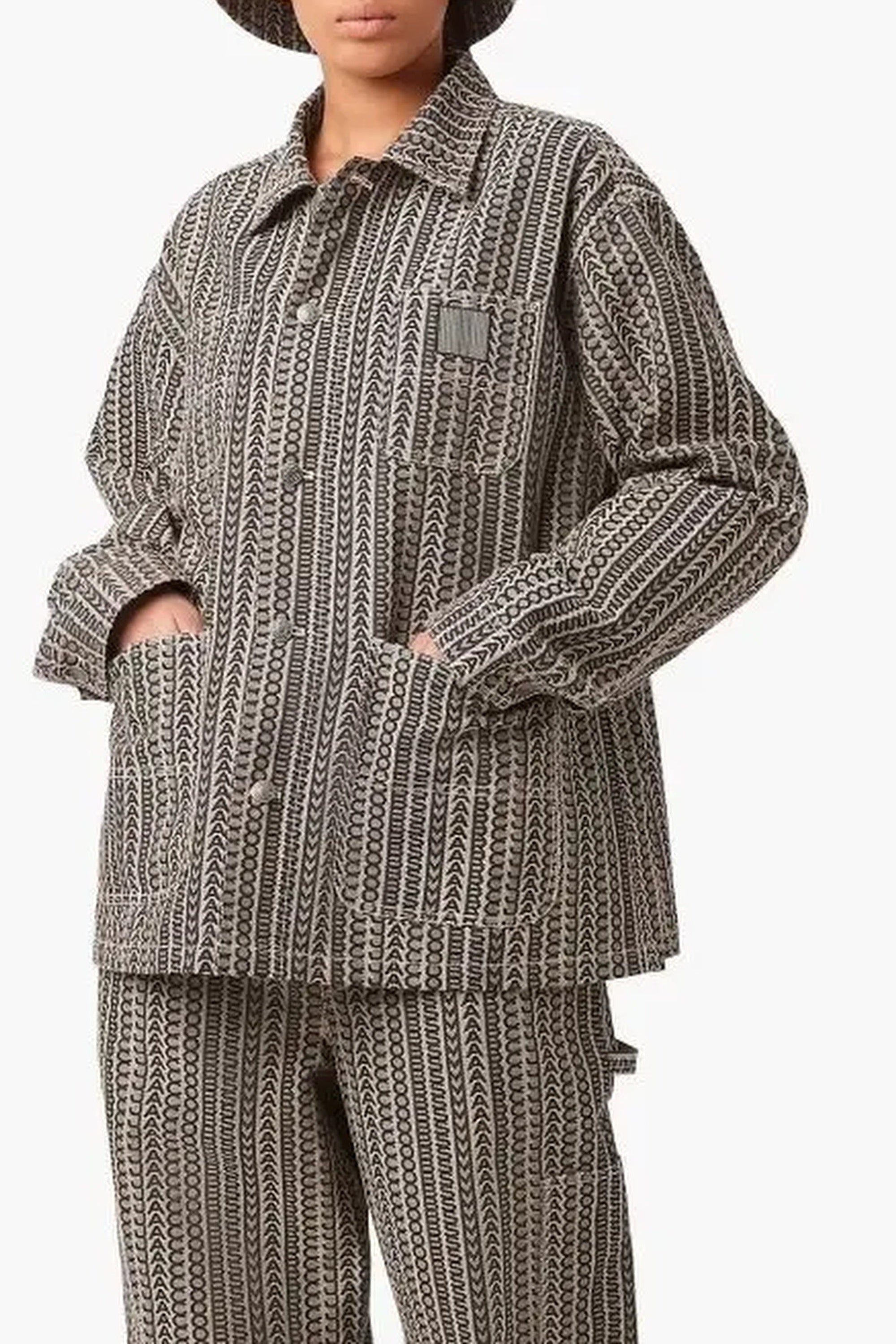Veste à poches multiples - Beige Multicolor