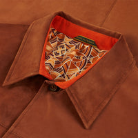 Surchemise à motif en daim - Marron