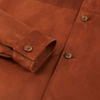 Surchemise à motif en daim - Marron
