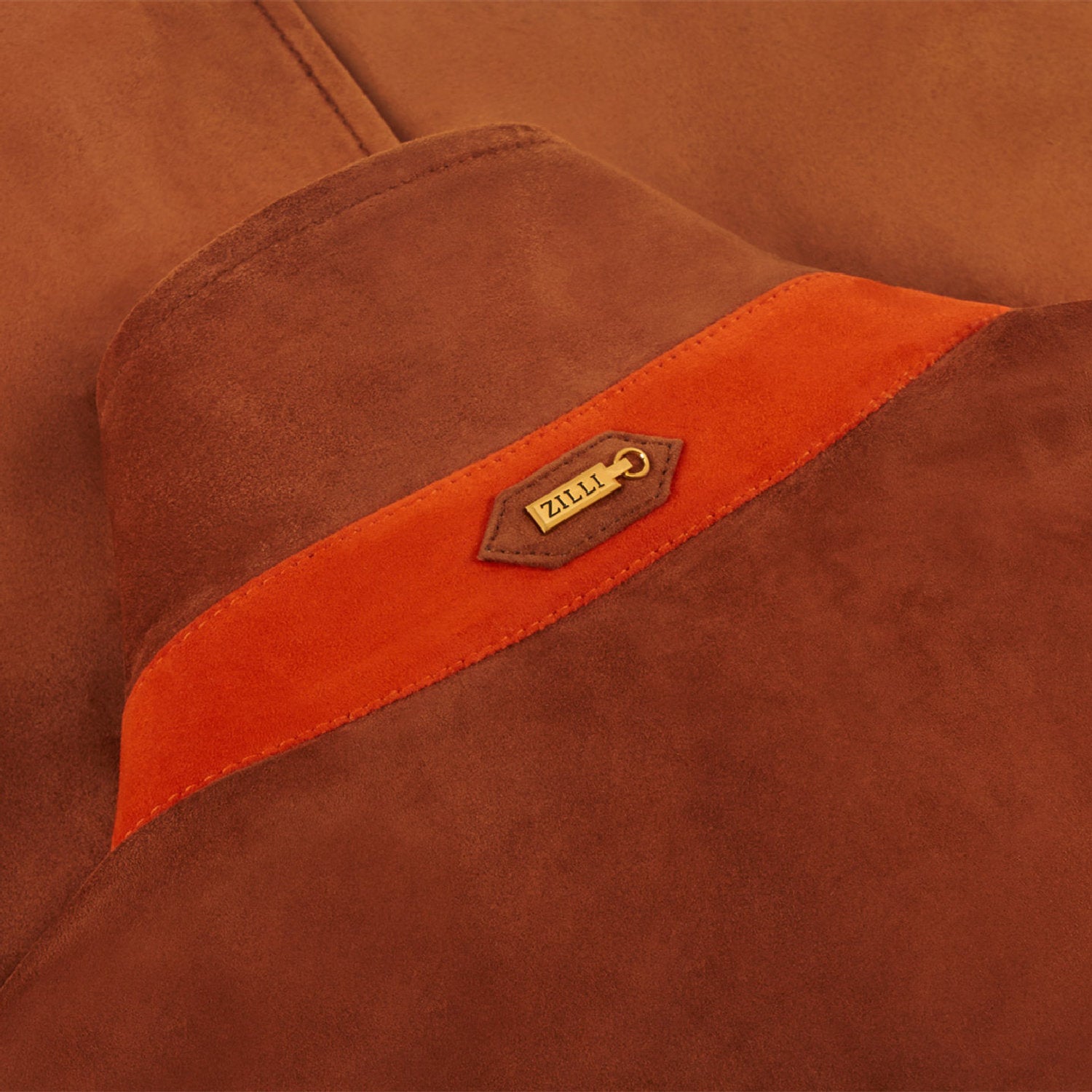 Surchemise à motif en daim - Marron
