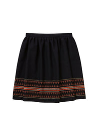 Balloon skirt with ethnic designs