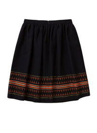 Balloon skirt with ethnic designs