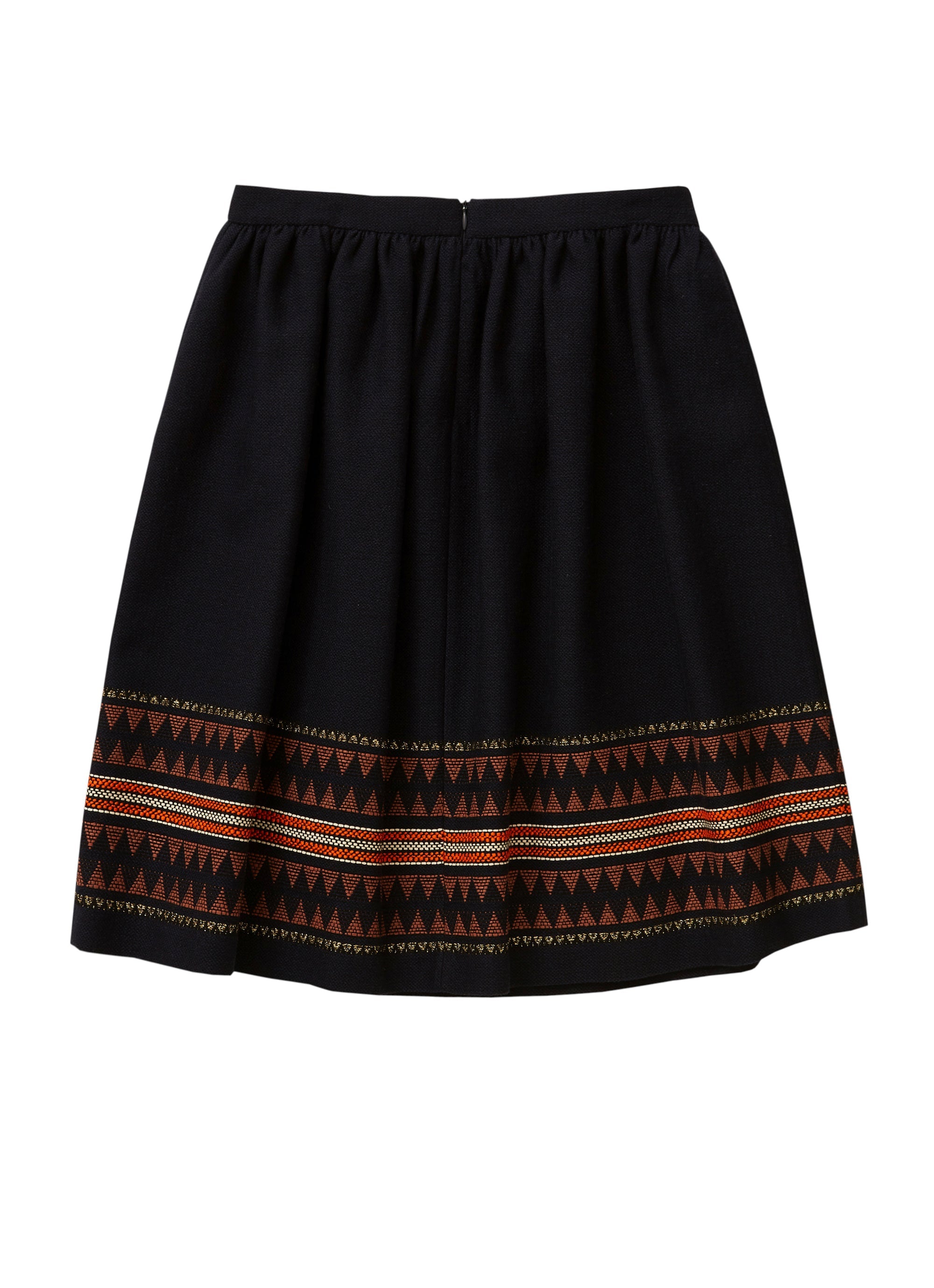 Balloon skirt with ethnic designs
