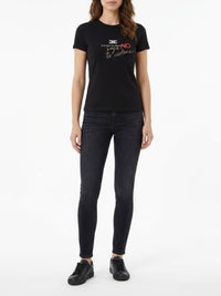 T-shirt with printed graphic motif - Nero