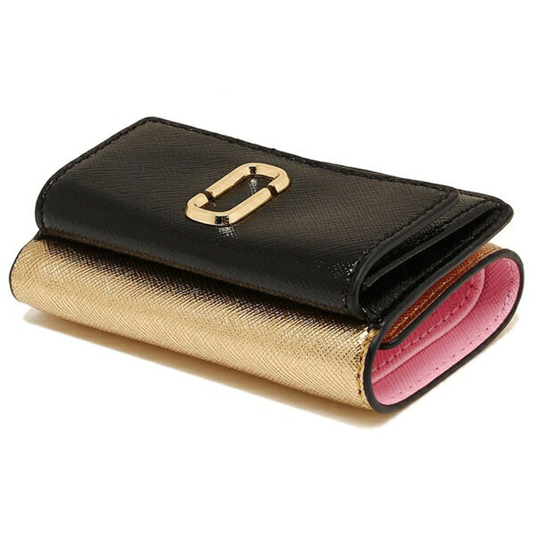 Portefeuille The Petit Trifold en cuir - New Black
