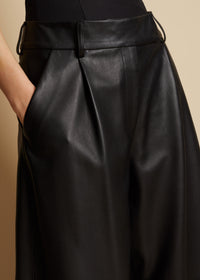 Maarte pant in leather - Black