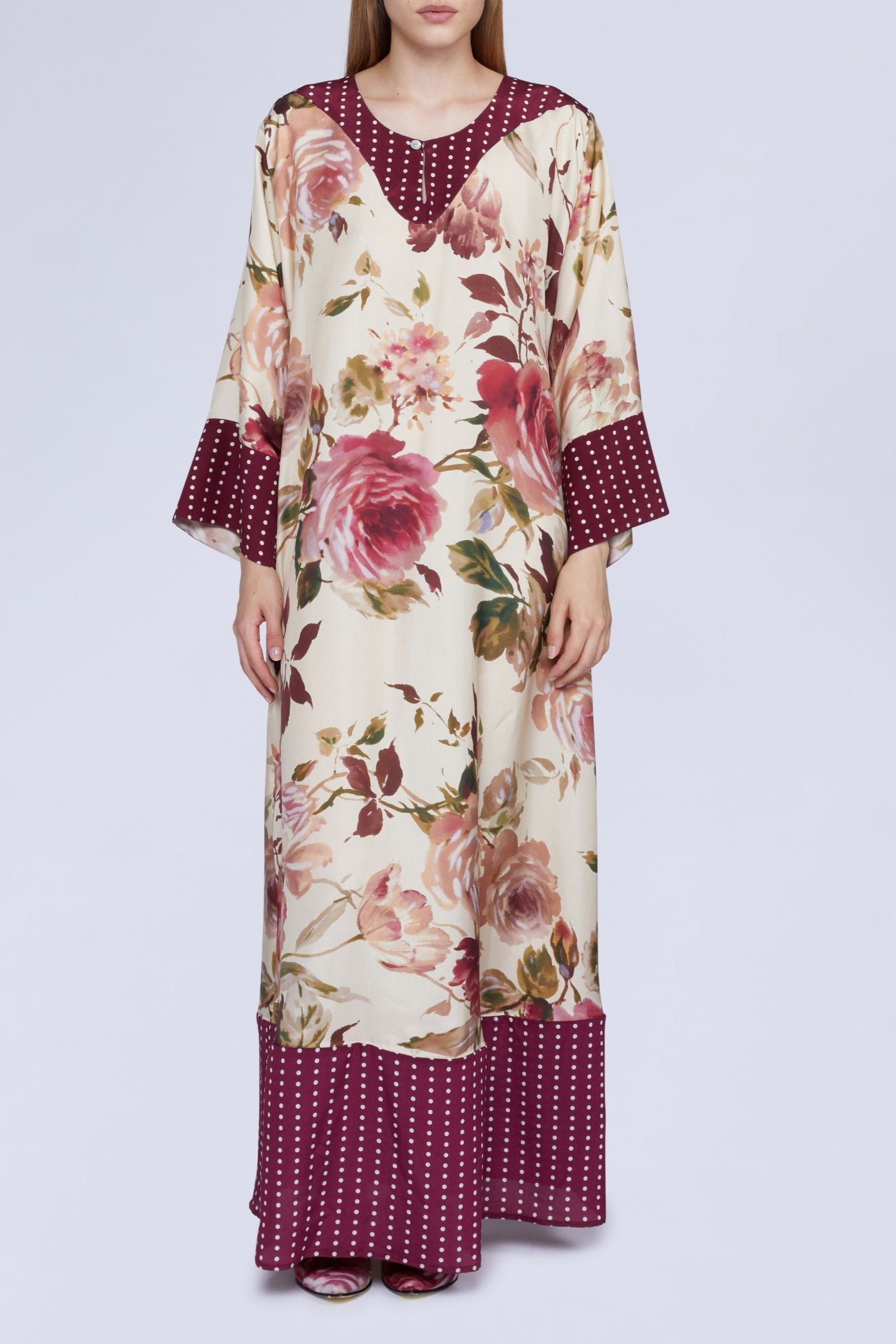 NEW OFFER KAFTAN LONG IMPRIMÉ ROSES
