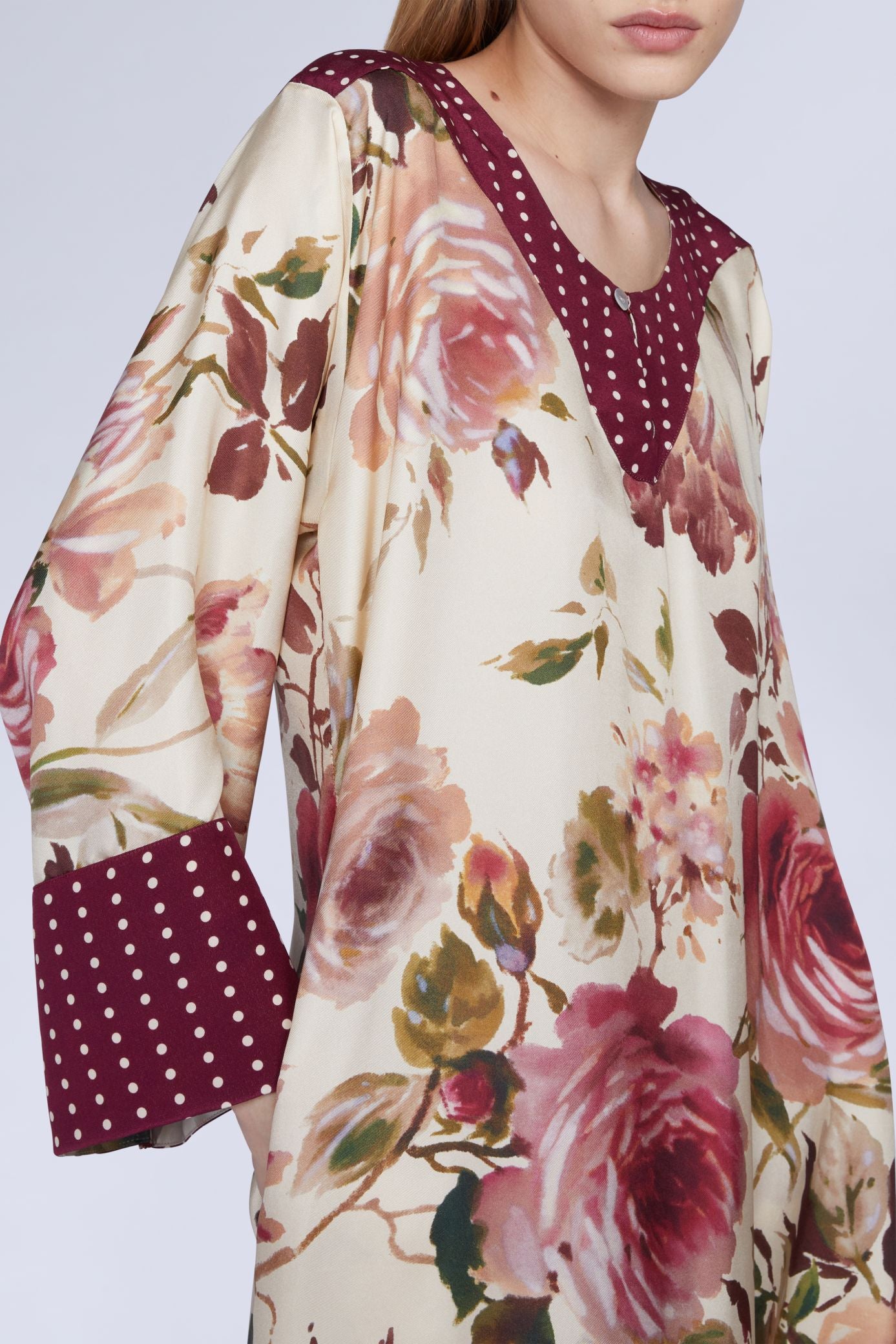NEW OFFER KAFTAN LONG IMPRIMÉ ROSES
