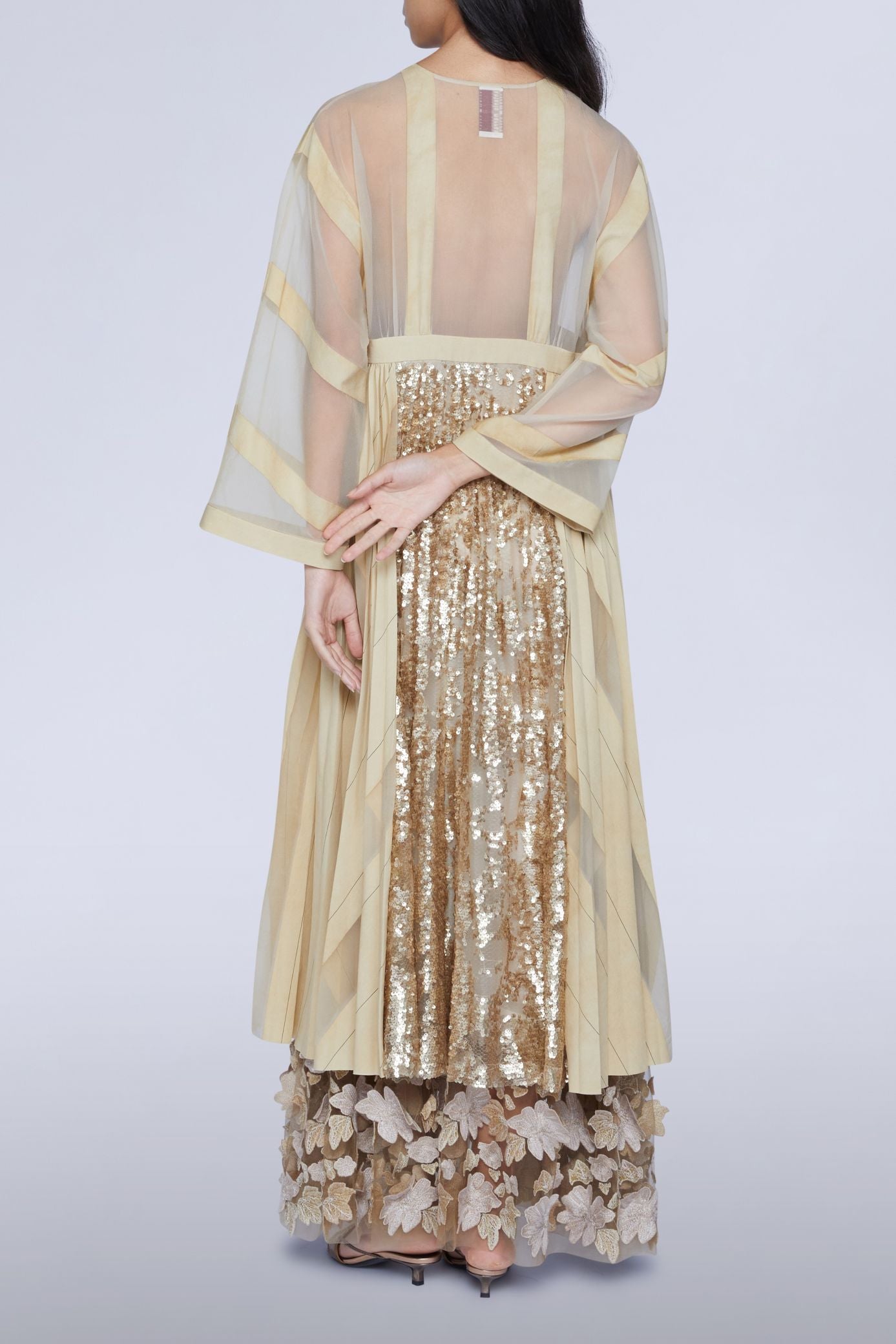 NEW OFFER ROBE LONGUE ORGANZA RAYÉE