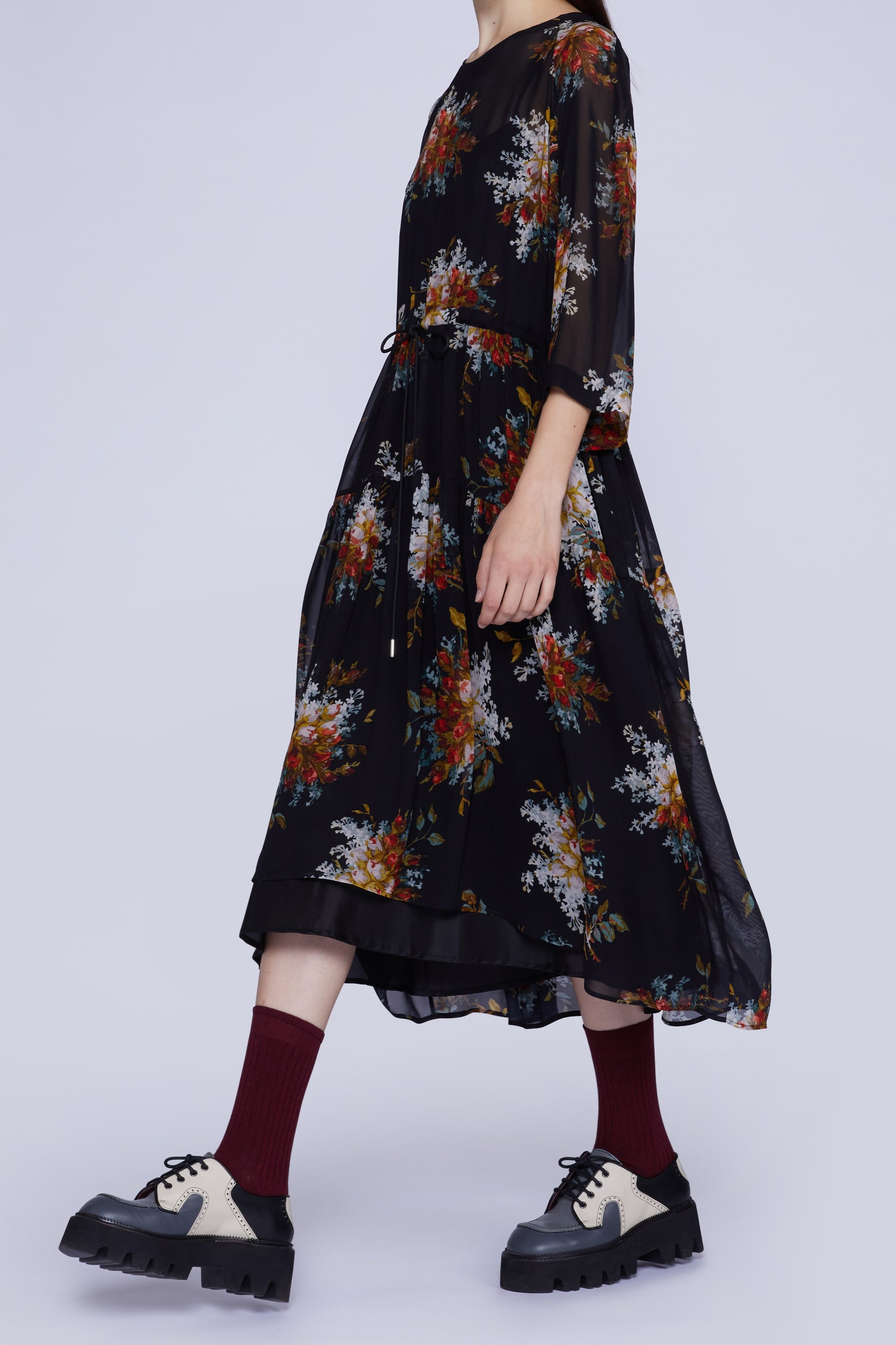 ROBE EN GEORGETTE AVEC COULISSE