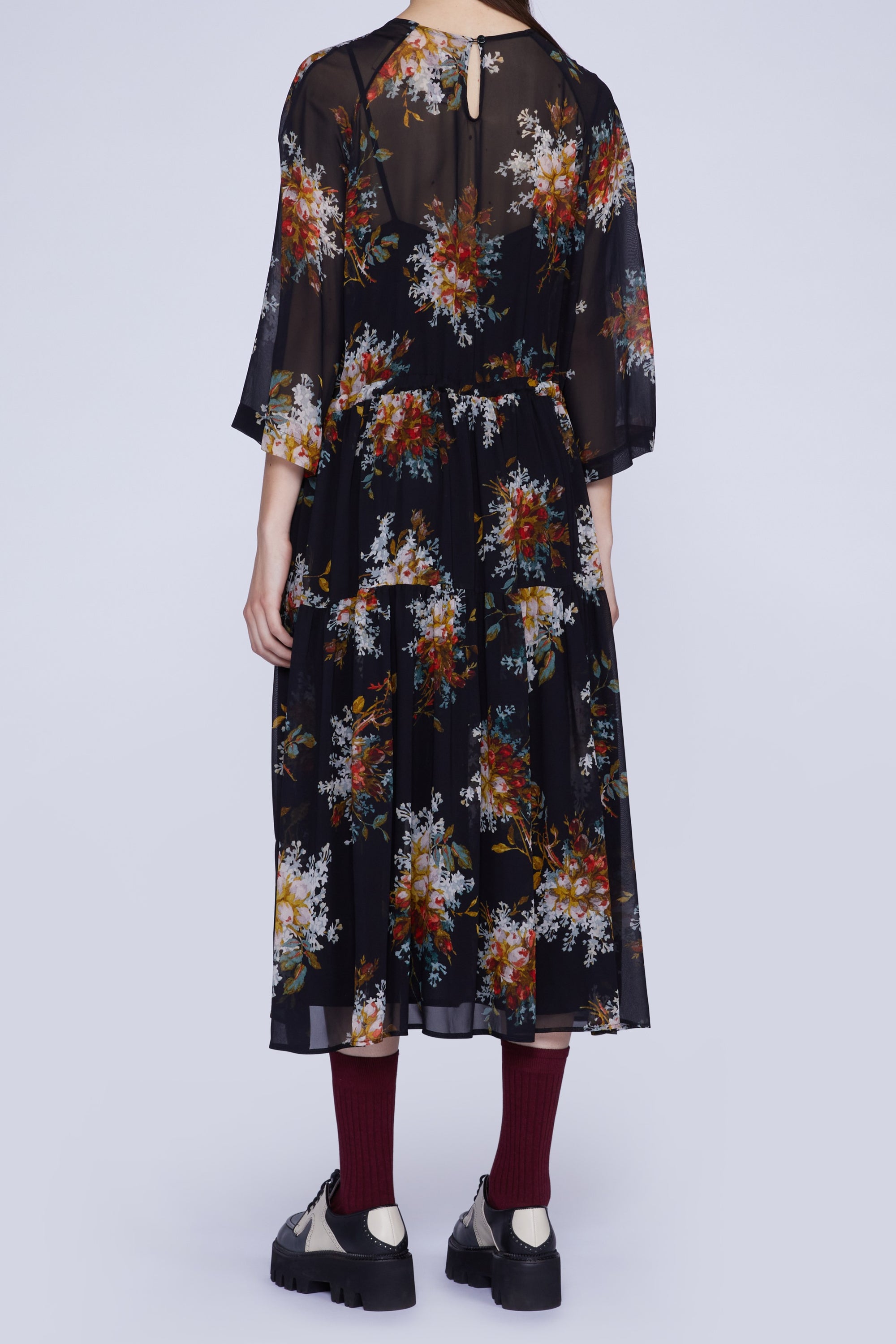 ROBE EN GEORGETTE AVEC COULISSE