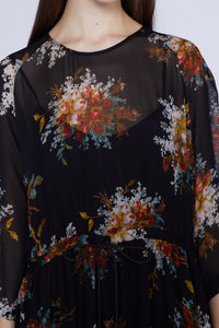 ROBE EN GEORGETTE AVEC COULISSE