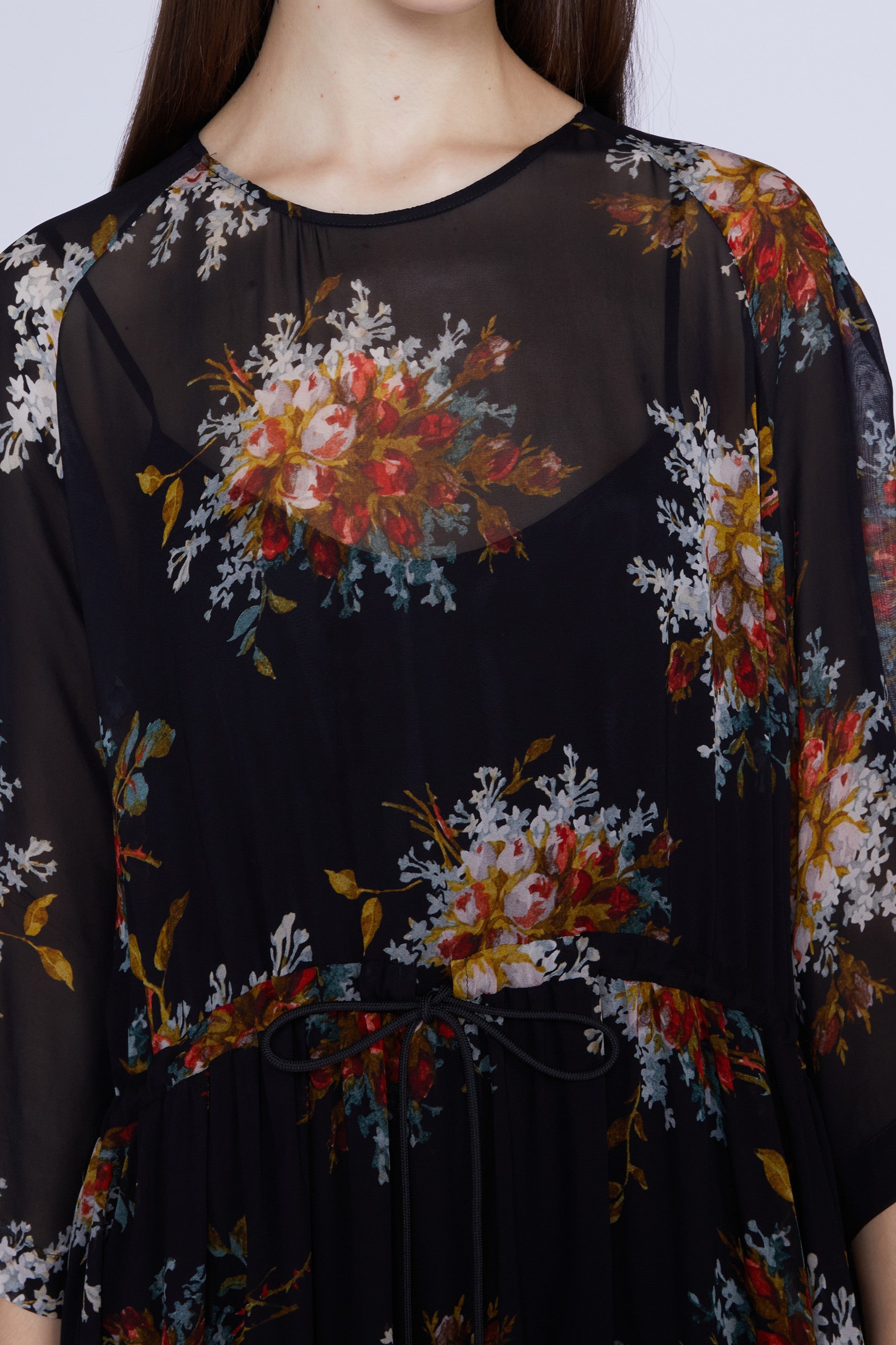 ROBE EN GEORGETTE AVEC COULISSE