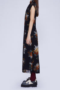 Robe en georgette sans manches - Nero Fantasia