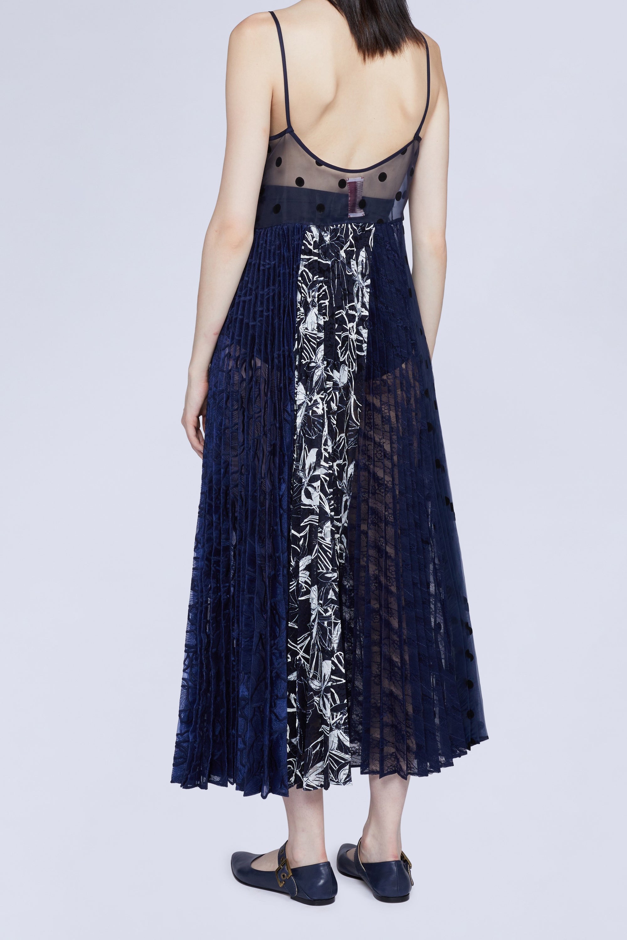 Robe midi à fines bretelles - Blu Fantasia