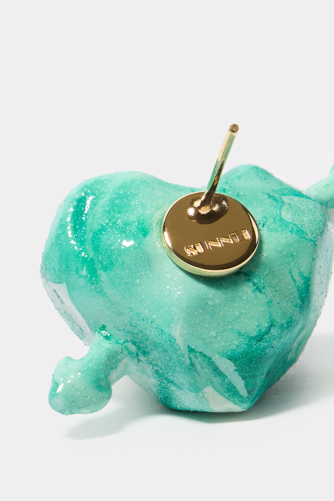 Cuore di Pietra small earrings - Shiny Green