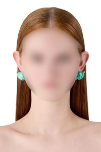 Cuore di Pietra small earrings - Shiny Green