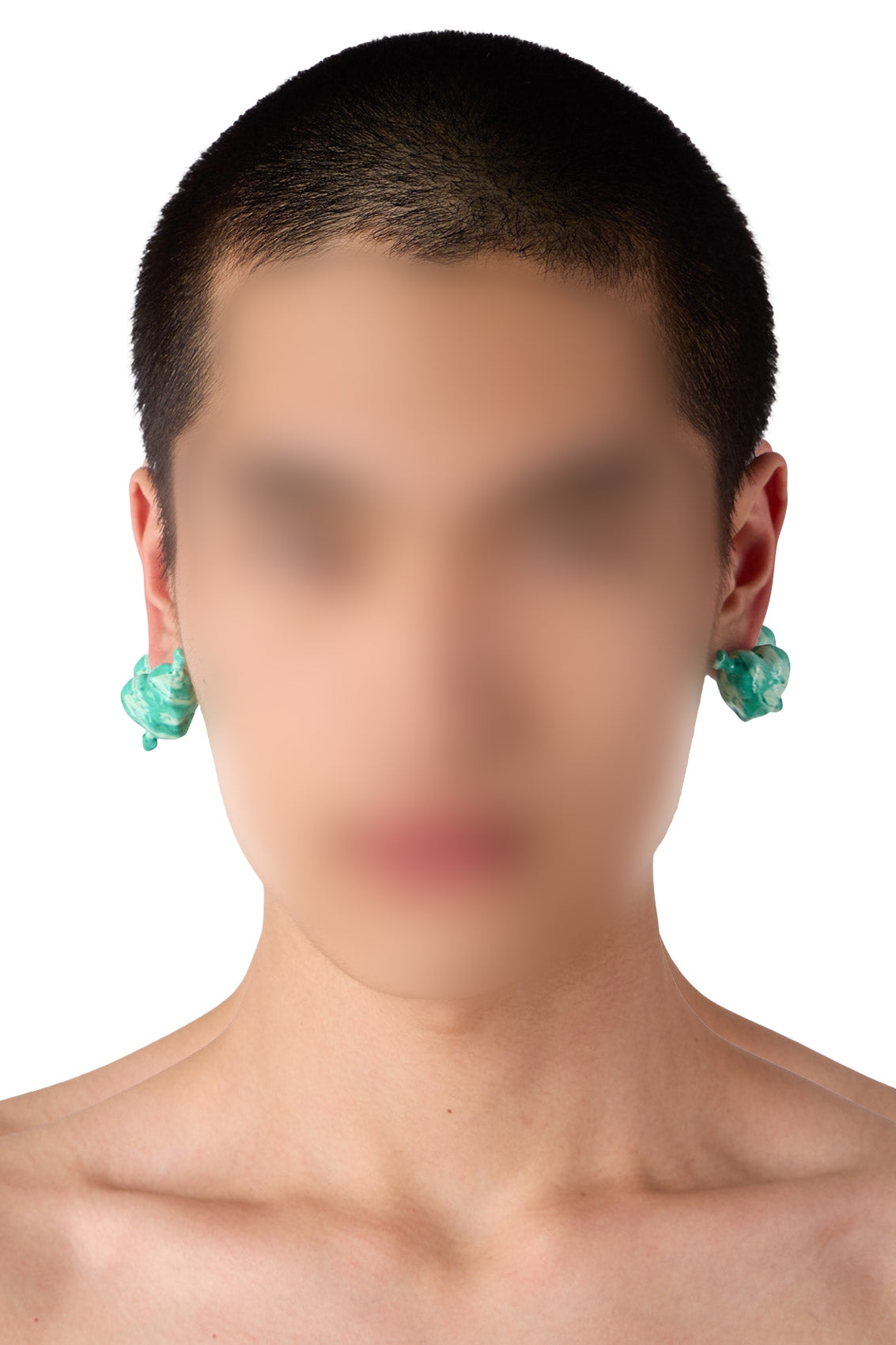 Cuore di Pietra small earrings - Shiny Green