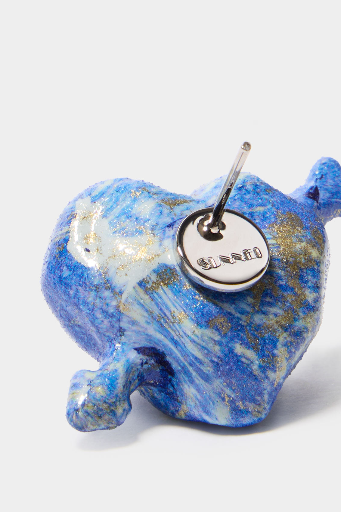 Cuore di Pietra small earrings - Shiny Blue