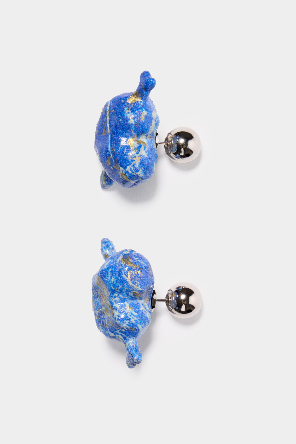 Cuore di Pietra small earrings - Shiny Blue