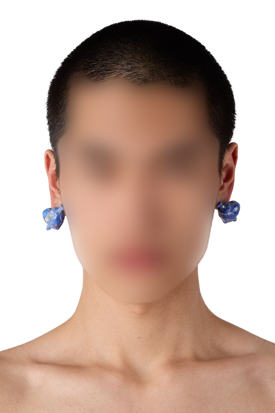 Cuore di Pietra small earrings - Shiny Blue