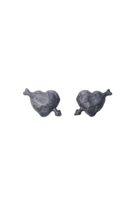 Cuore di Pietra small earrings - Matte Grey