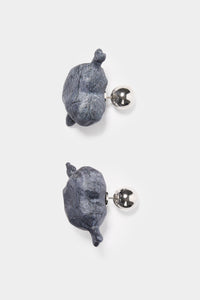 Cuore di Pietra small earrings - Matte Grey