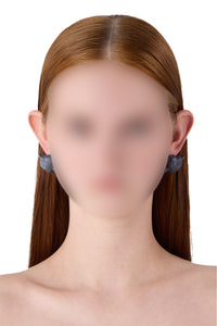 Cuore di Pietra small earrings - Matte Grey