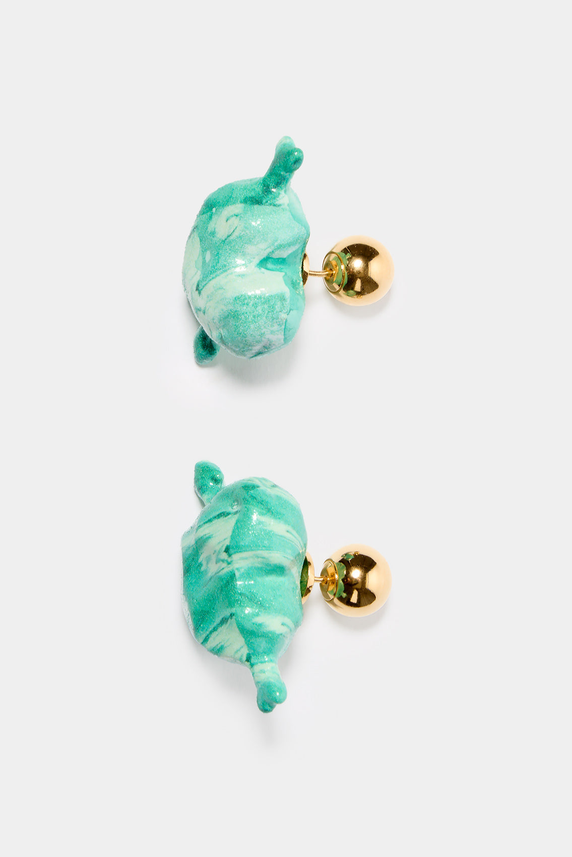 Cuore di Pietra small earrings - Shiny Green