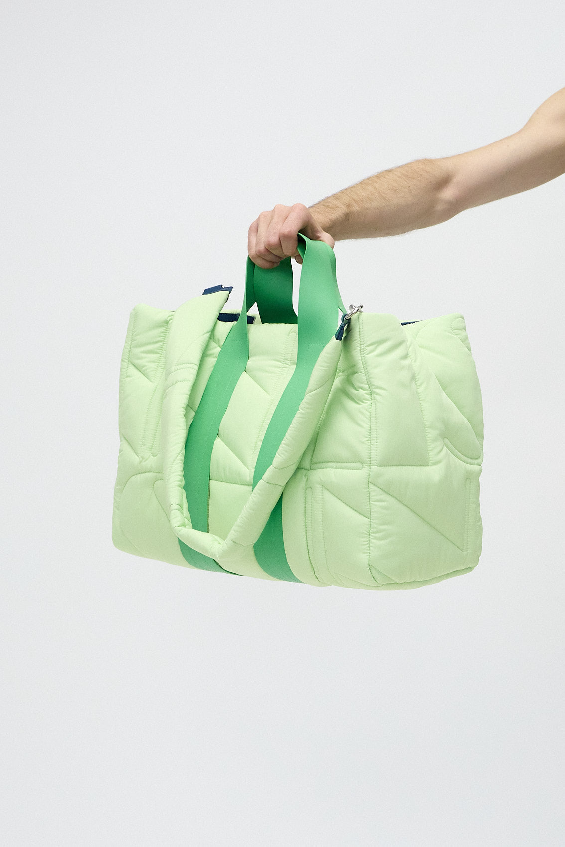 Padded parallelepiped bag - Mint