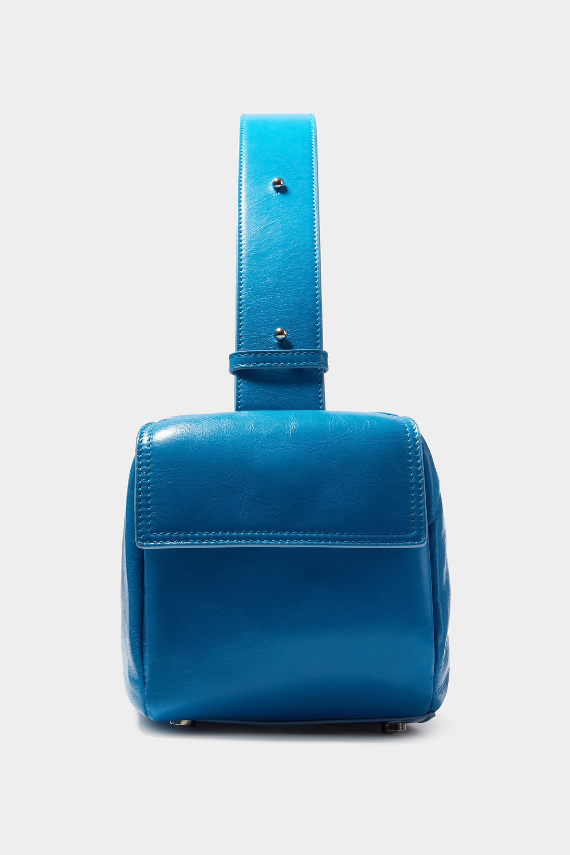 Labauletto twisted leather shoulder bag - Azure