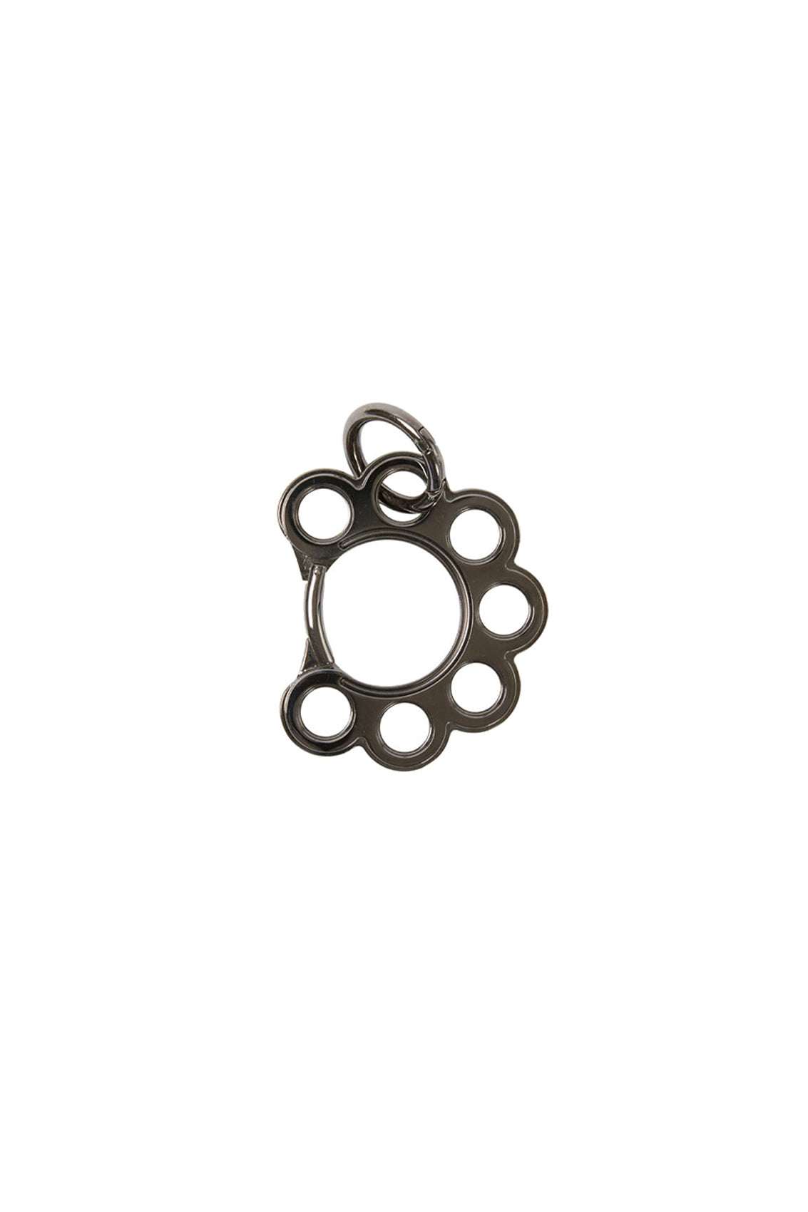 Cut-out flower key ring - Black