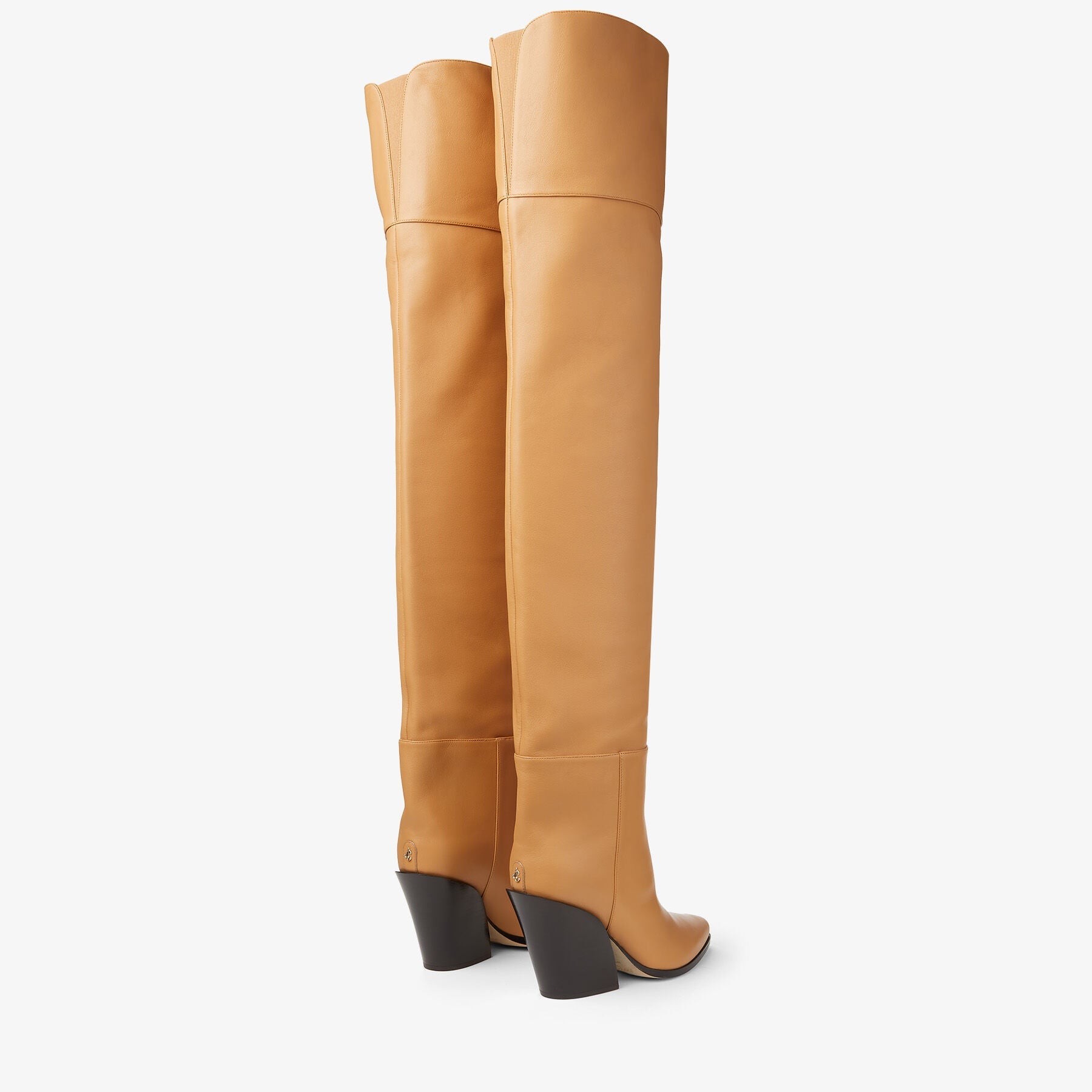 Cuissardes Maceo 85 en cuir - Caramel